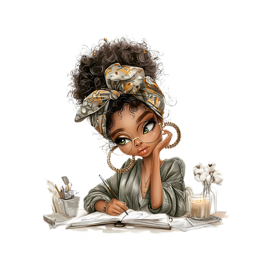 Whimsical Cute & Curly Girl  12
