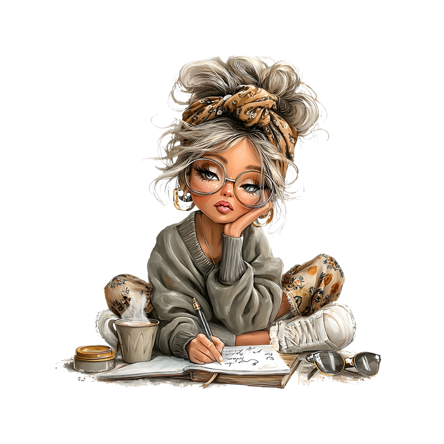 Whimsical Cute & Curly Girl  13