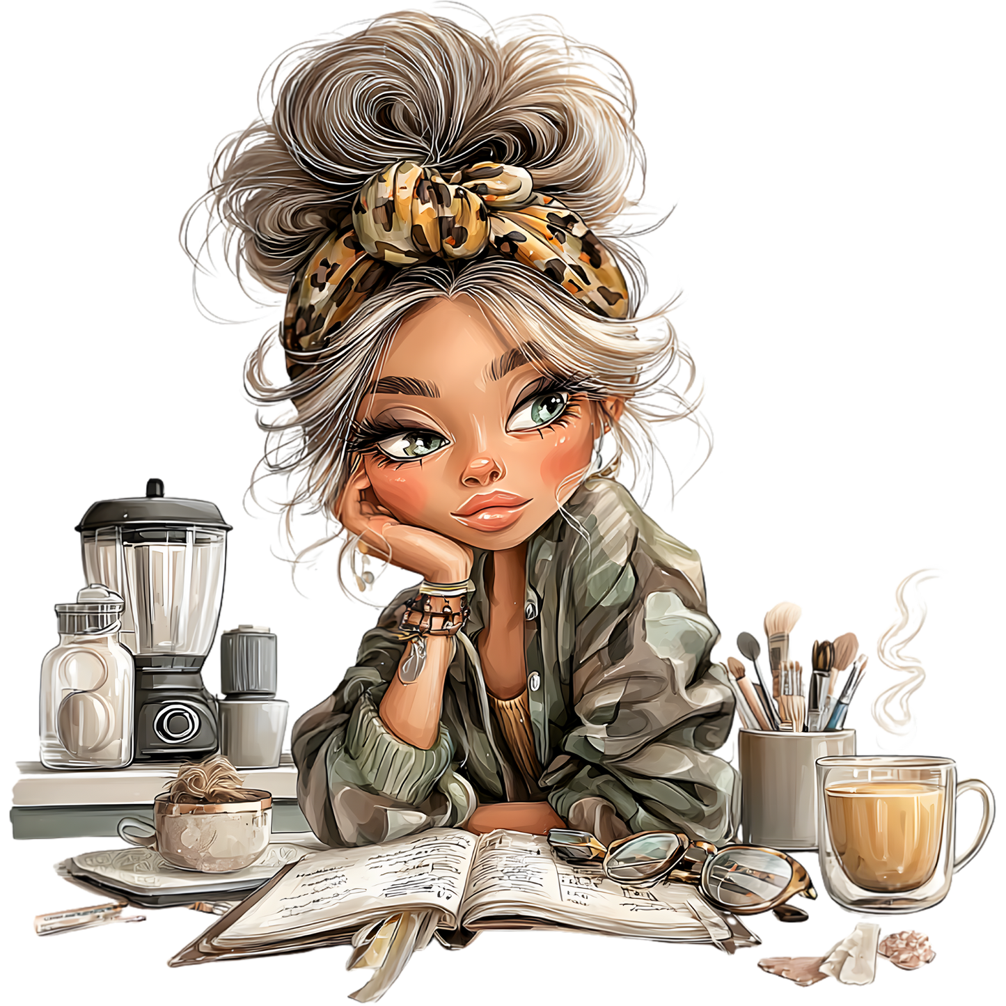 Whimsical Cute &  Curly Girl   16