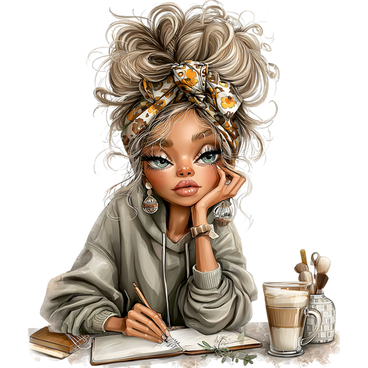 Whimsical Cute &  Curly Girl 17