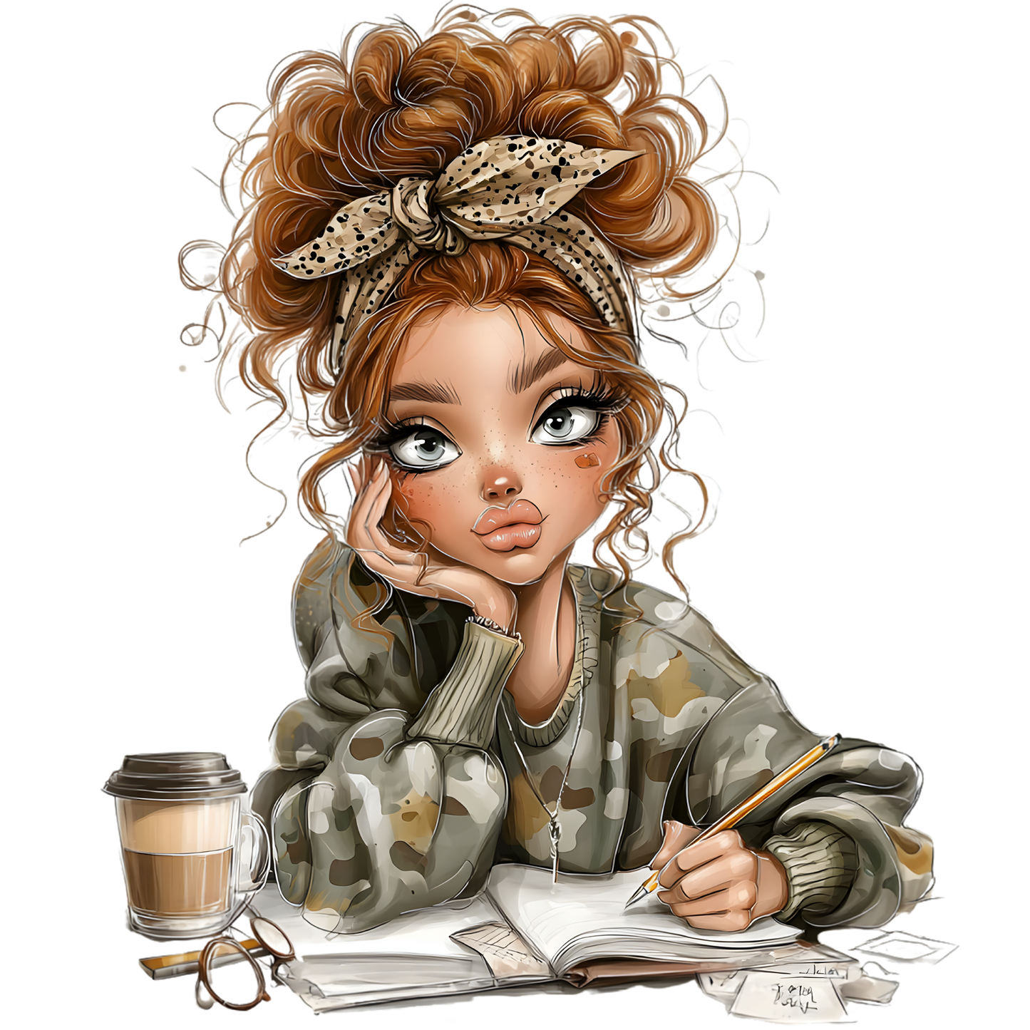 Whimsical Cute &  Curly Girl 18