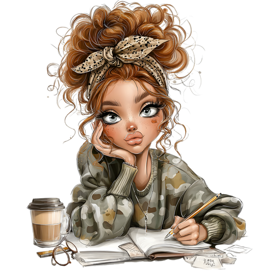 Whimsical Cute &  Curly Girl 18