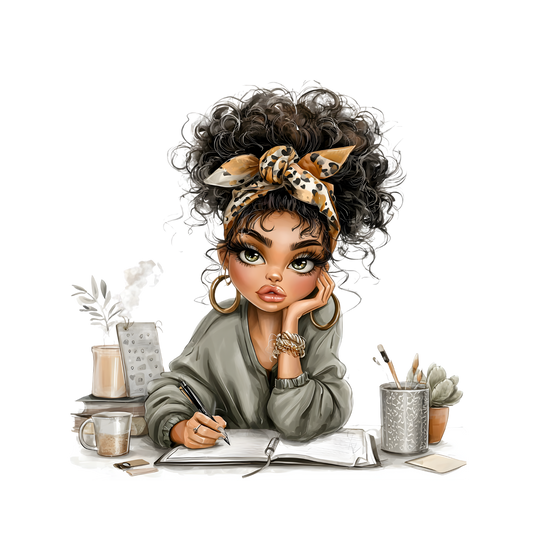 Whimsical Cute & Curly Girl  19