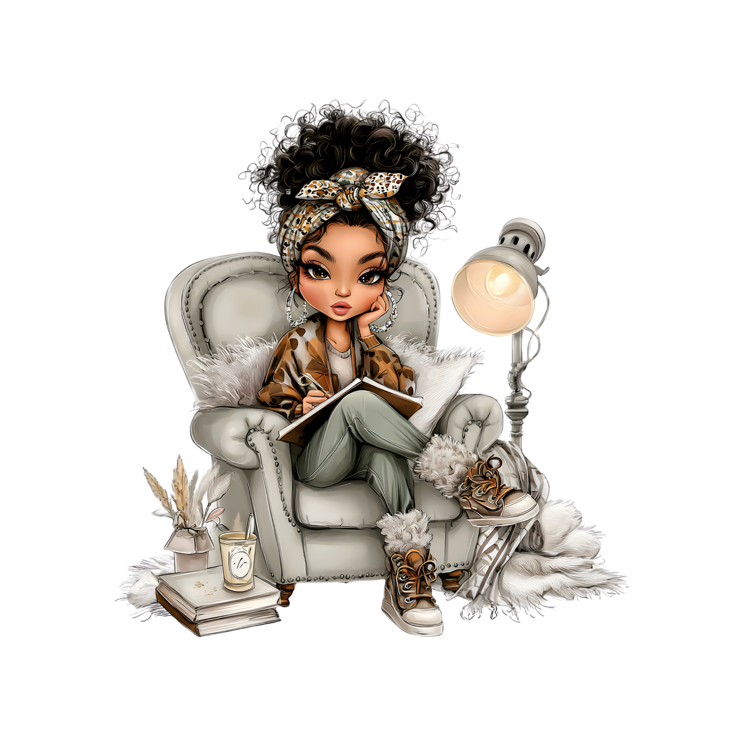 Whimsical Cute &amp; Curly Girl 1