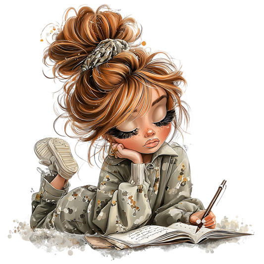 Whimsical Cute &  Curly Girl  23