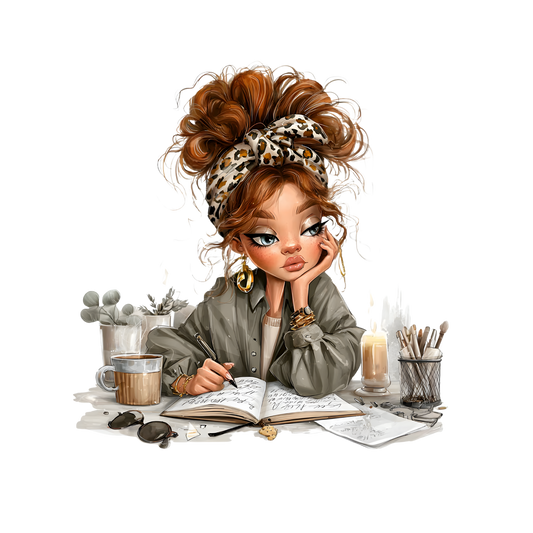 Whimsical Cute & Curly Girl  26