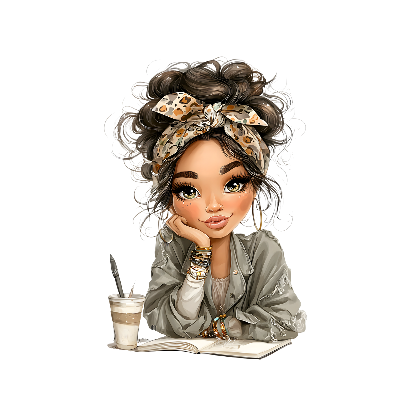 Whimsical Cute & Curly Girl  27