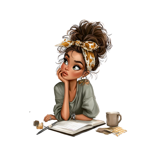 Whimsical Cute & Curly Girl  4