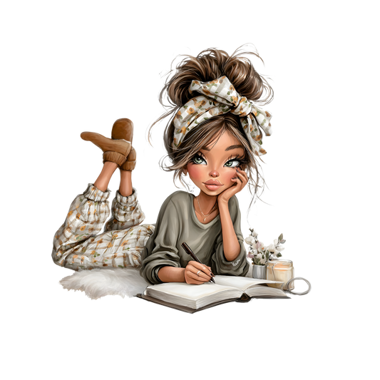 Whimsical Cute & Curly Girl  5