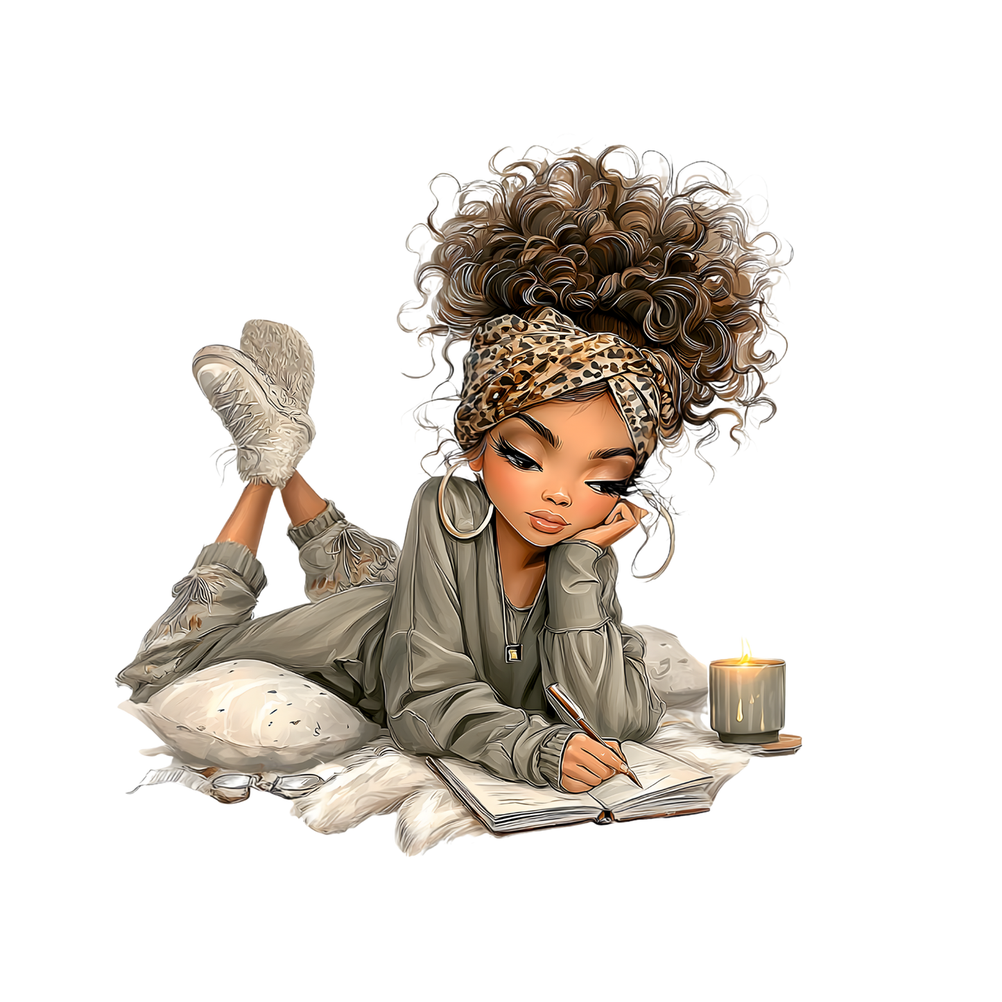 Whimsical Cute & Curly Girl  6