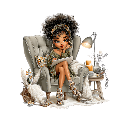 Whimsical Cute & Curly Girl  7