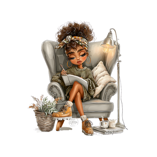 Whimsical Cute & Curly Girl  8