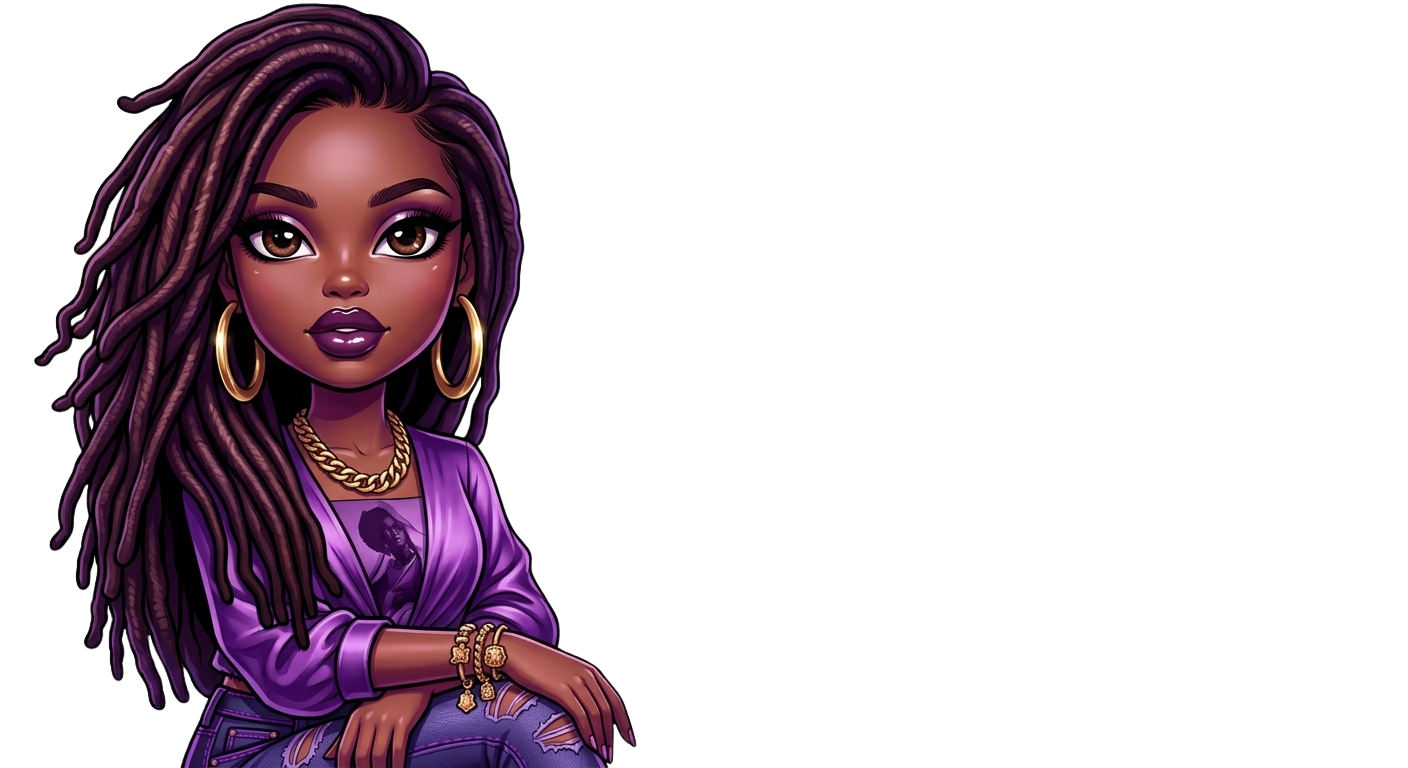 Queens w/Locs UV-DTF Stickers/decal