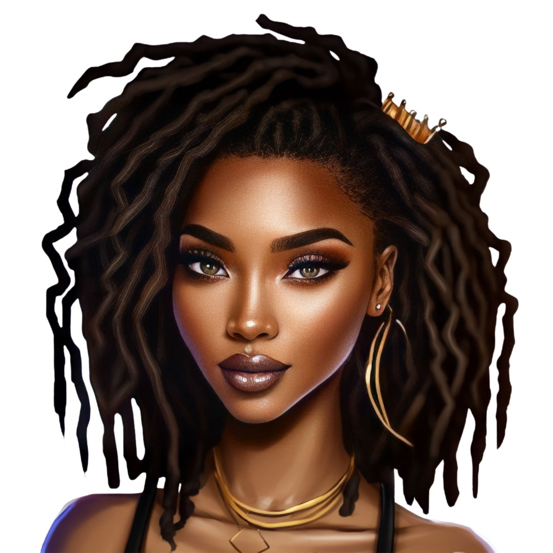 Beautiful Black Woman w/Loccs UV-DTF Sticker/decal