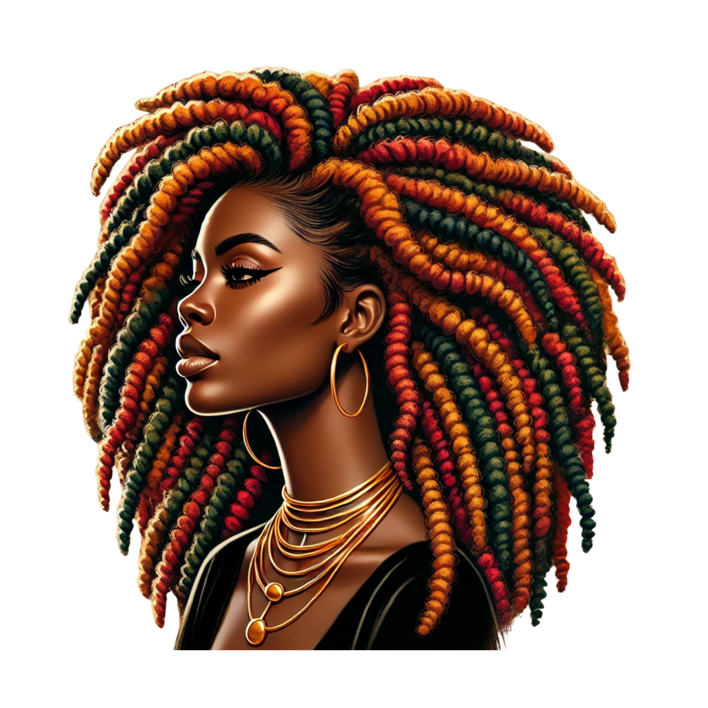 Queens w/Locs UV-DTF Stickers/decal